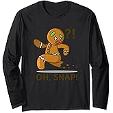 Oh Snap Funny Gingerbread Cookie Man Gift For Men Women Kids Long Sleeve T-Shirt