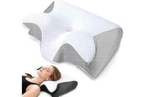 Sleep Apnea Pillow, Memory Foam Pillow for Sleep Apnea, Cervical Memory Foam Breathable Contour Pillow for Side Sleepers, Bac