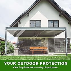 10x10ft Clear tarp, Clear Heavy Duty tarp 14Mil