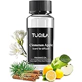 Tuqila Cinnamon pple Essential Scent Oil - 120ML Waterless Diffuser Oil for Cold Air Diffusers, Luxury Home Fragrance Oils, Natural Flavor Aromatherapy Oils for Spa, Office, Long-Lasting Refill