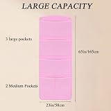 RZMAYIS Stuffed Animal Storage Organizer with 5 Pockets - Pink view 2