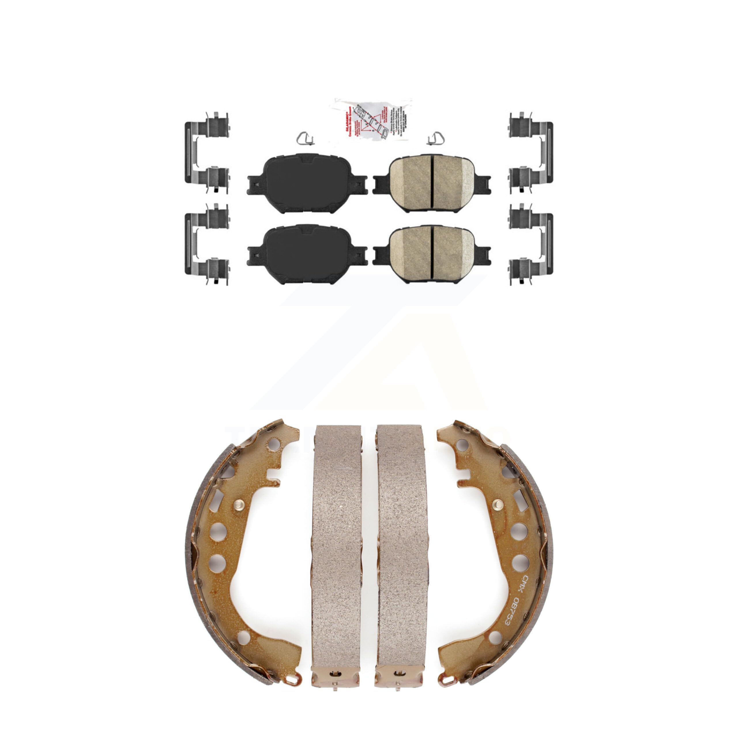 Transit Auto Front Rear Ceramic Disc Brake Pads Kit