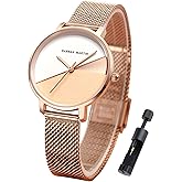 HANNAH MARTIN Watches for Women Waterproof Ladies Analog Quartz Wrist Watches Stainless Steel Band Fashion Dainty Female Watch Luxury Bracelet Diamond