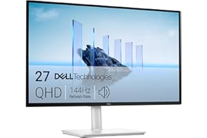 Dell 27 Plus QHD Monitor - S2725DSM - 27-inch QHD (2560x1440) 144Hz 1ms Display, 2 x 3W Speakers, HDMI/DisplayPort 1.4 Connectivity, Height/Tilt/Pivot/Swivel Adjustability, AMD FreeSync - Ash White