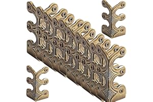 12 Pcs Skiffers Baseboard Corner Protectors,Solid Skirting Board Protectors Vintage Metal Baseboard Solid Vintage Protector T