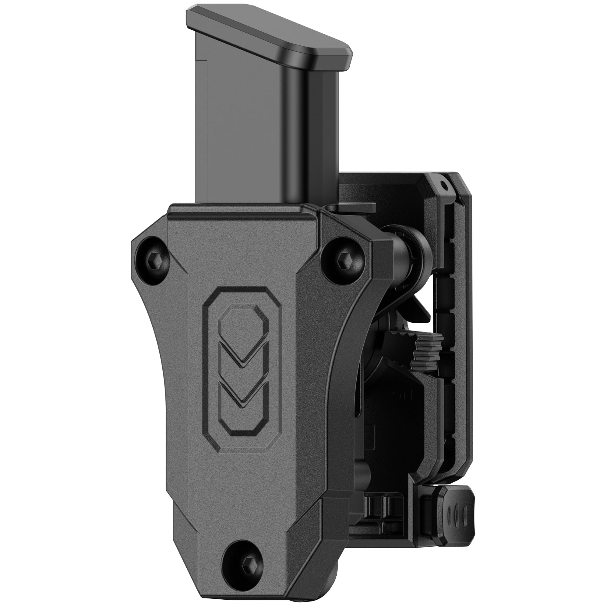 Photo 1 of Single Magazine Pouch, Universal 9mm .40 Mag Holder Double Stack Mag. Holster 1911 Single Stack Magazine Pouch with 1.5''-2.0'' Belt Clip for Glock Sig sauer S&W Beretta Browning Taurus H&K and More