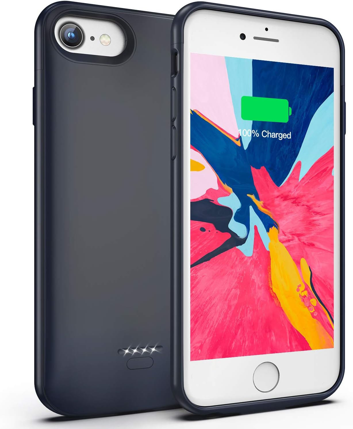 Lonlif Battery Case for iPhone 7/8, 4000mAh Portable Protective Charging Case Compatible with iPhone 7/8 (4.7 inch) Rechargeable Extended Battery Charger Case (Black-Special Edition)