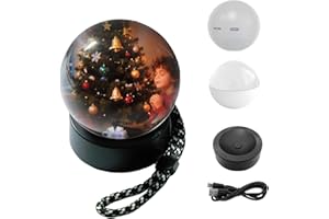SHRANDI Upgrade Memory Orb Christmas Ornament, WiFi 3D Memory Sphere, 2.7 Inch Personalized Crystal Ball Video Player, Upload Custom Videos & Photos, Light-Up Gift for Anniversary, Birthday, Pet Memoria