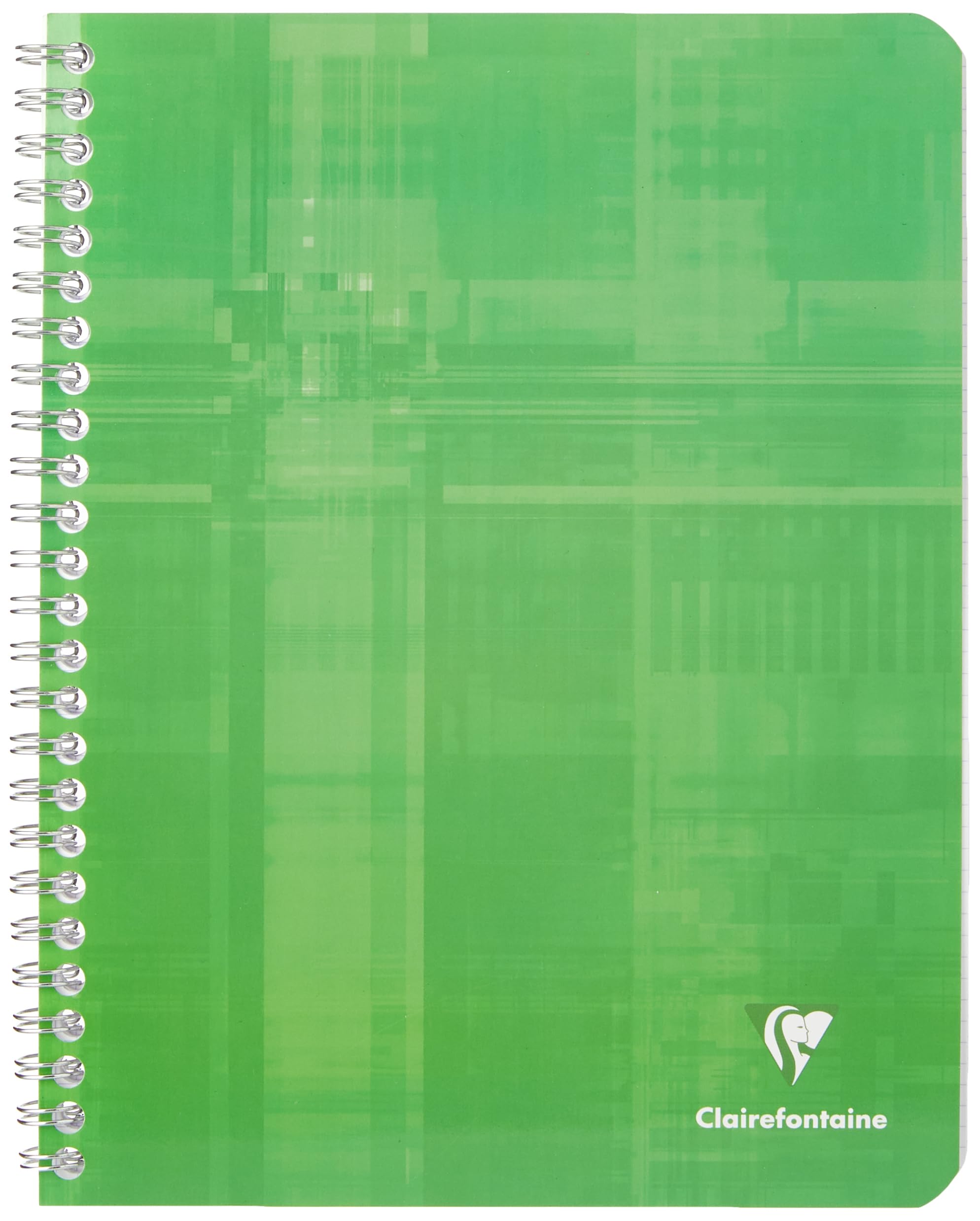 Clairefontaine 87244C - One Spiral Notebook - Dimensions:17x22 cm - 100 Quadruled Pages 4x4 mm - White Paper 90 g - Laminated Card Cover Random Colour