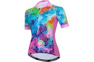 Teleyi Women's Cycling Jersey Bike MTB Short Sleeve Bicycle T-Shirt Clothing Jacket Quick-Dry Tops S-3XL