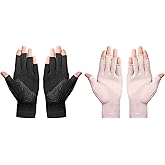 Starsouce 2-Pack Fingerless Cycling Gloves, Breathable Driving Bike Gloves Sun Protection Half Finger Touchscreen Non Slip