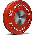 Fitvids 2" Olympic Competition Bumper Plate with Steel Hub for Strength Training and Powerlifting - Minimal Bounce