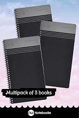 nu: Craze Cloud Range Things to Do Pad - Wirebound Notebook 3 Pack Black view 4