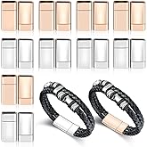 10 Pcs 11.0 x 3.0mm Hole Flat Jewelry Magnetic Clasps and Closure for Leather Bracelet Inner Hole Closure Strip Glue