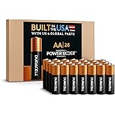 Duracell Coppertop AA Alkaline Batteries with POWER BOOST Ingredients, 28 Count (Pack of 1), Long-Lasting Alkaline, Re-closable for Quick Access and Organized Storage
