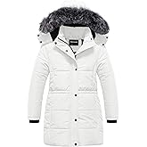 Chrisuno Girl's Long Parka Warm Winter Coat Water Resistant Quilted Puffer Jacket Snow Outwear