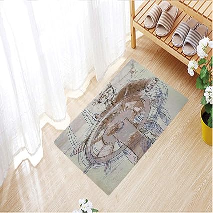 Amazon Com Outdoor Indoor Door Mats Thin Non Slip Carpets For