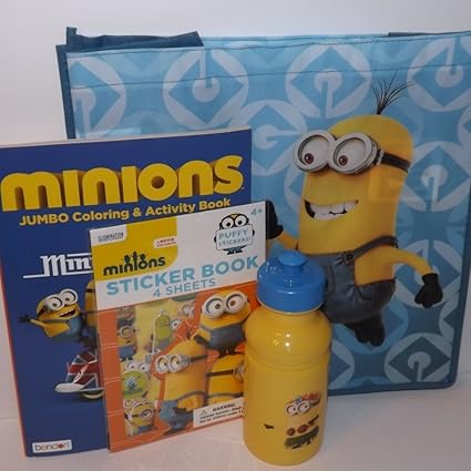 Amazon ハッピーハロウィンパーティー ミニオン 怪盗グルー ぬりえ トートバッグ 水筒 ステッカーセット One Lanvender Lane ホーム キッチン