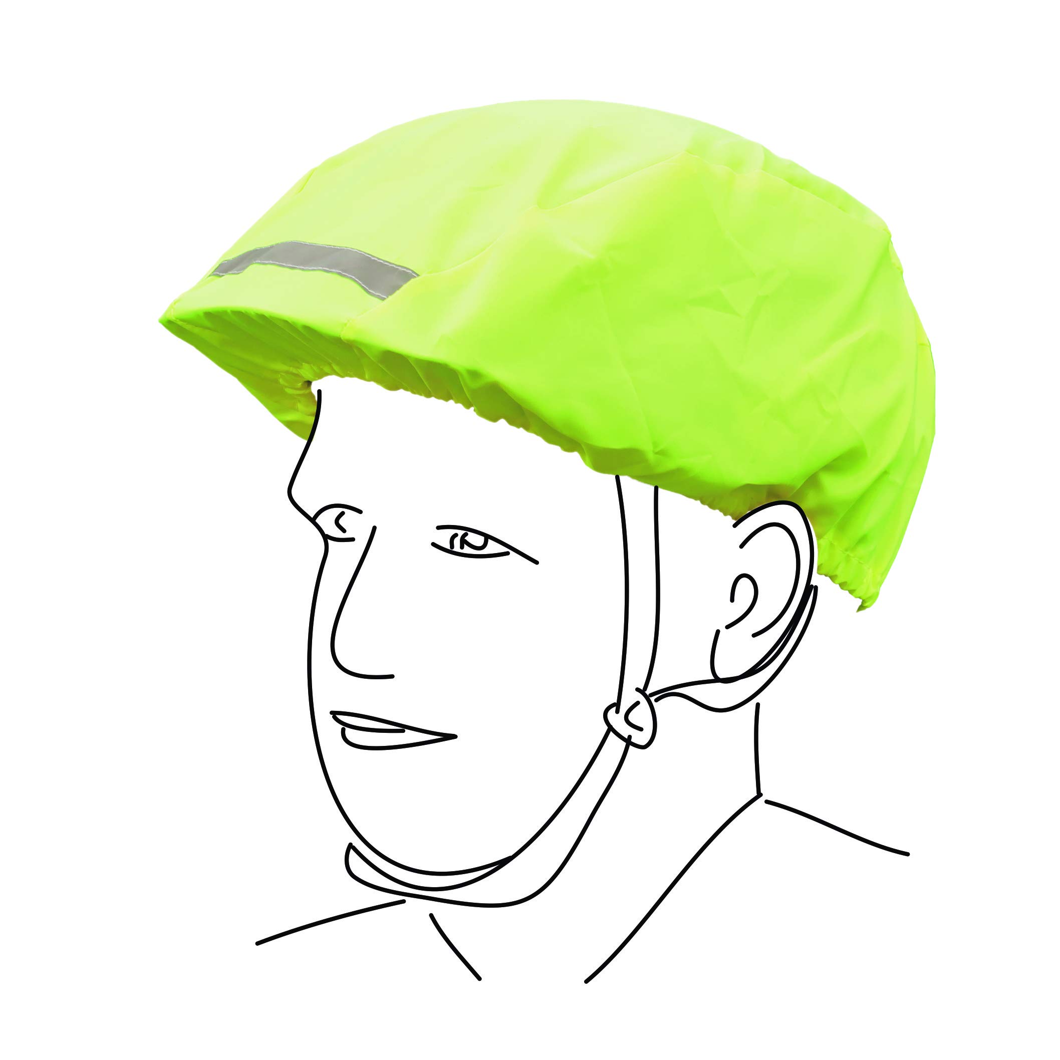 Bicycle Helmet Rain Cover Neon Waterproof with Elastic Band One Size Fits All