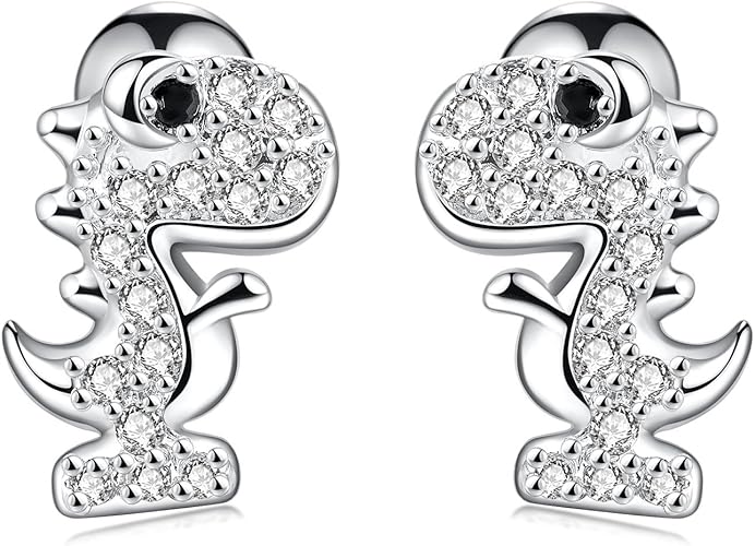 Amazon 恐竜 ピアスレディース 軟骨ピアス 可愛い アクセサリー ステンレス316l アレルギー 母の日 記念日 お誕生日 プレゼントスタッド ピアス アクセサリーケース付き ピアス 通販