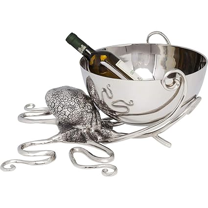 Kare 61484 Octopus Wine Cooler Aluminium Silver Amazon Co Uk