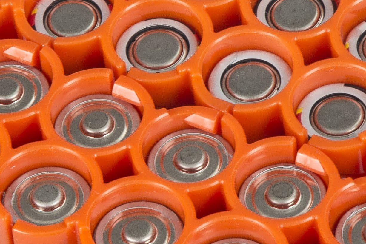Storacell Powerpax AA Battery Caddy, Orange, 4-Pack - Image 3