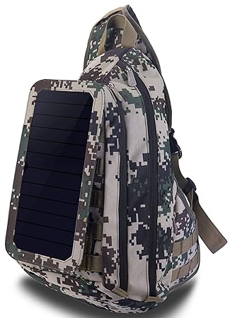 HOWO Men Bags Solar Shoulder Bag Wandersack Camping Duffle Solar Powered Rucksack für Outdoor-Sport