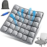 UsLikeDiy Grey Travel Seat Cushion – Portable Inflatable 3D Air Cell Seat Cushion for Long Flights, Car, Office, Wheelchair, Ergonomic Design for Tailbone Relief & Compact Support
