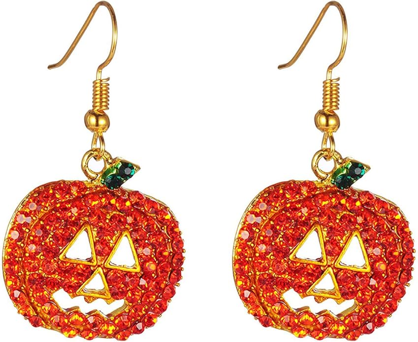 AchidistviQ Halloween Dangle Hook Earrings,Halloween Pumpkin Ear Stud