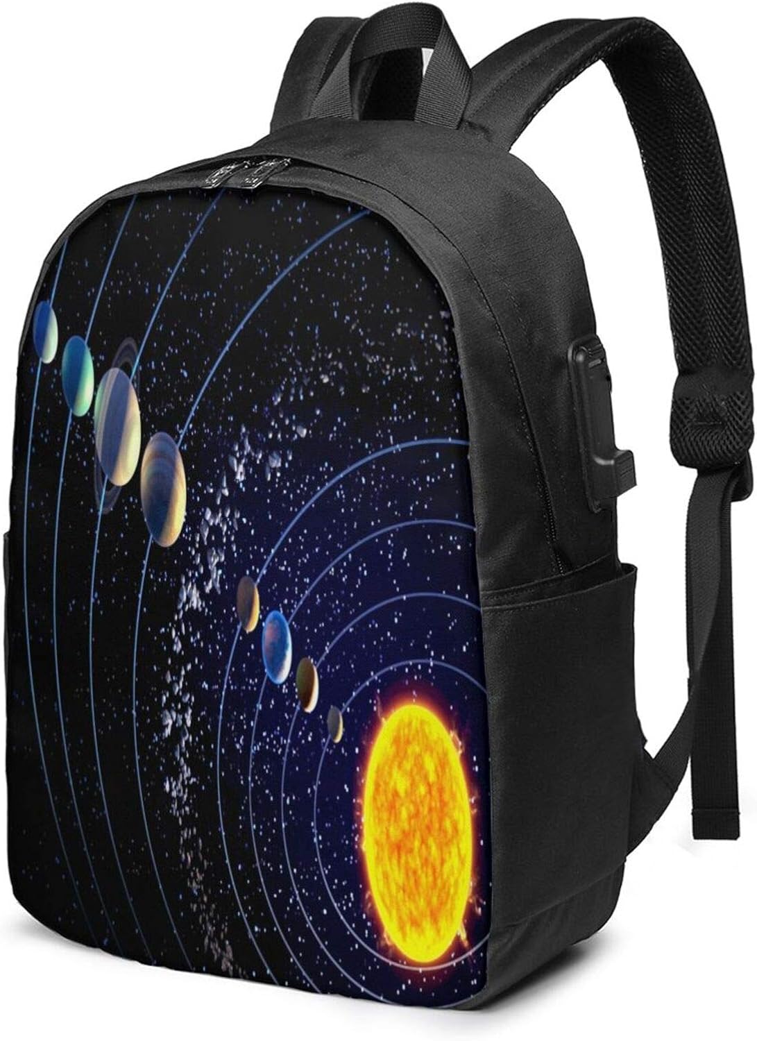 Solar System Backpack Laptop College School Bag Casual Daypack with USB