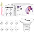 Nuliie 8PCS Flange Inserts 19mm for 24mm Flange/Shield of Most Pumps, BPA Free Inserts, Compatible with Momcozy/Elvie/Spectra/Bellababy/TSRETE/Willow/Nuliie Breast Pumps