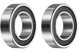 uxcell 2Pcs 203510-2RS Non-Standard Ball Bearings 20mm ID x 35mm OD x 10mm Thickness Bearings Double Rubber Sealed Chrome Ste