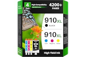 (Latest Chip) 910XL Ink Cartridges for HP Printers, Compatible Replacement for HP 910 Ink Cartridges 910 XL to Work for HP Of