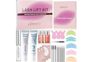 Lomansa Lash Lift Kit Eyelash Lift Kit for Lash Perm Natural Curling Lifting, with Detailed Instruction Complete Set for Wome
