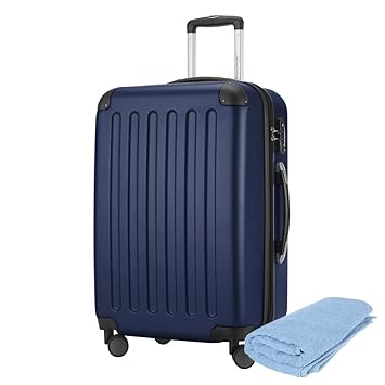 HAUPTSTADTKOFFER® 82 Liter (ca. 65 x 40 x 30 cm) · Hartschalenkoffer · Modell: SPREE HK-1203 · TSA Schloss · BADEHANDTUCH · F