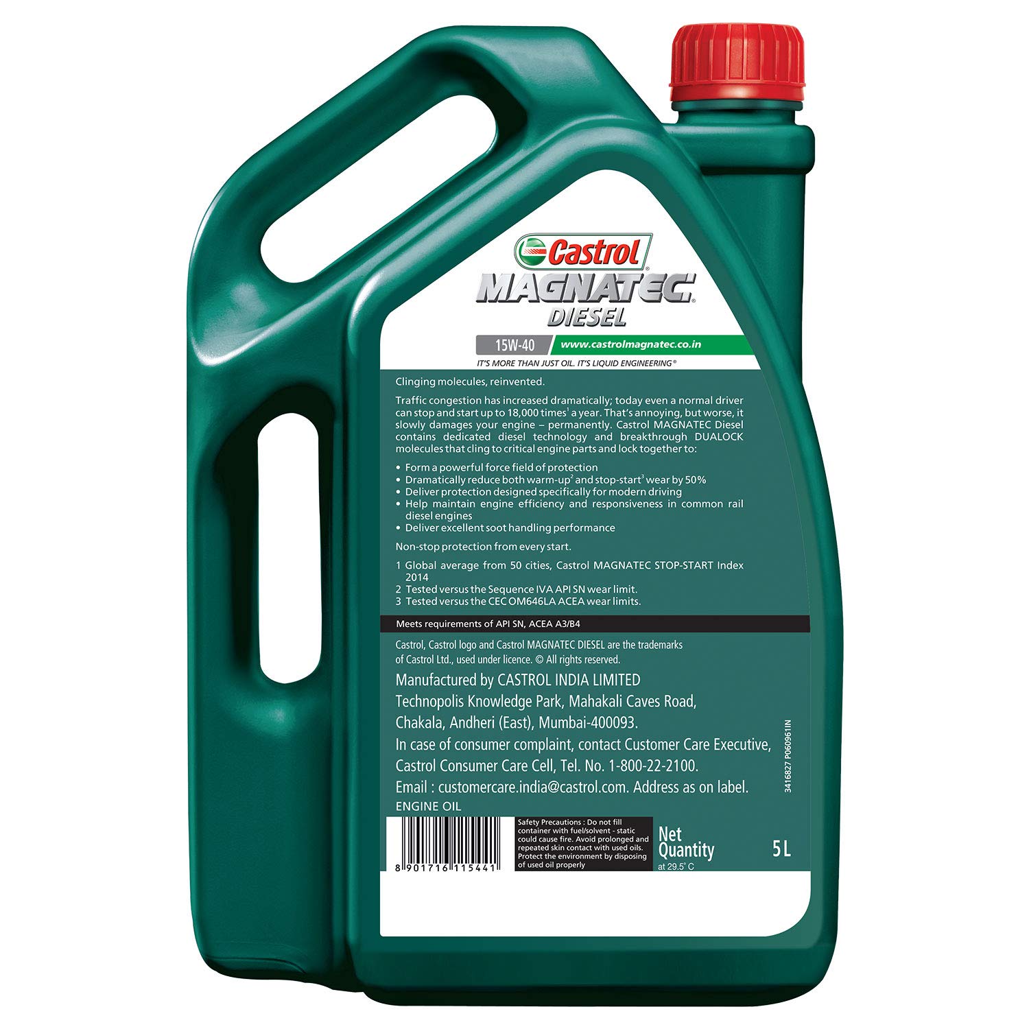 Castrol MAGNATEC Diesel 15W40 API SN PartSynthetic Engine Oil for