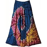 ATM Tie Dye Comfort Maxi Long Skirt Bohemian Elastic Waist Handmade Plus Size
