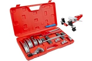 ICOOL Tubing Bender Kit Hand Tool 1/4 to 7/8 Inch for Soft Copper Aluminum HVAC Refrigeration System Maintenance, with Tube Cutter