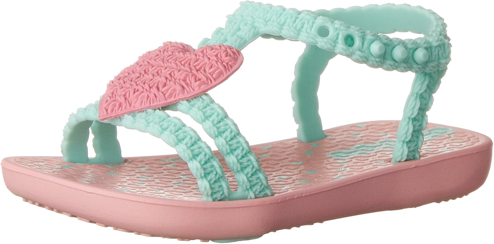 pink and green sandals