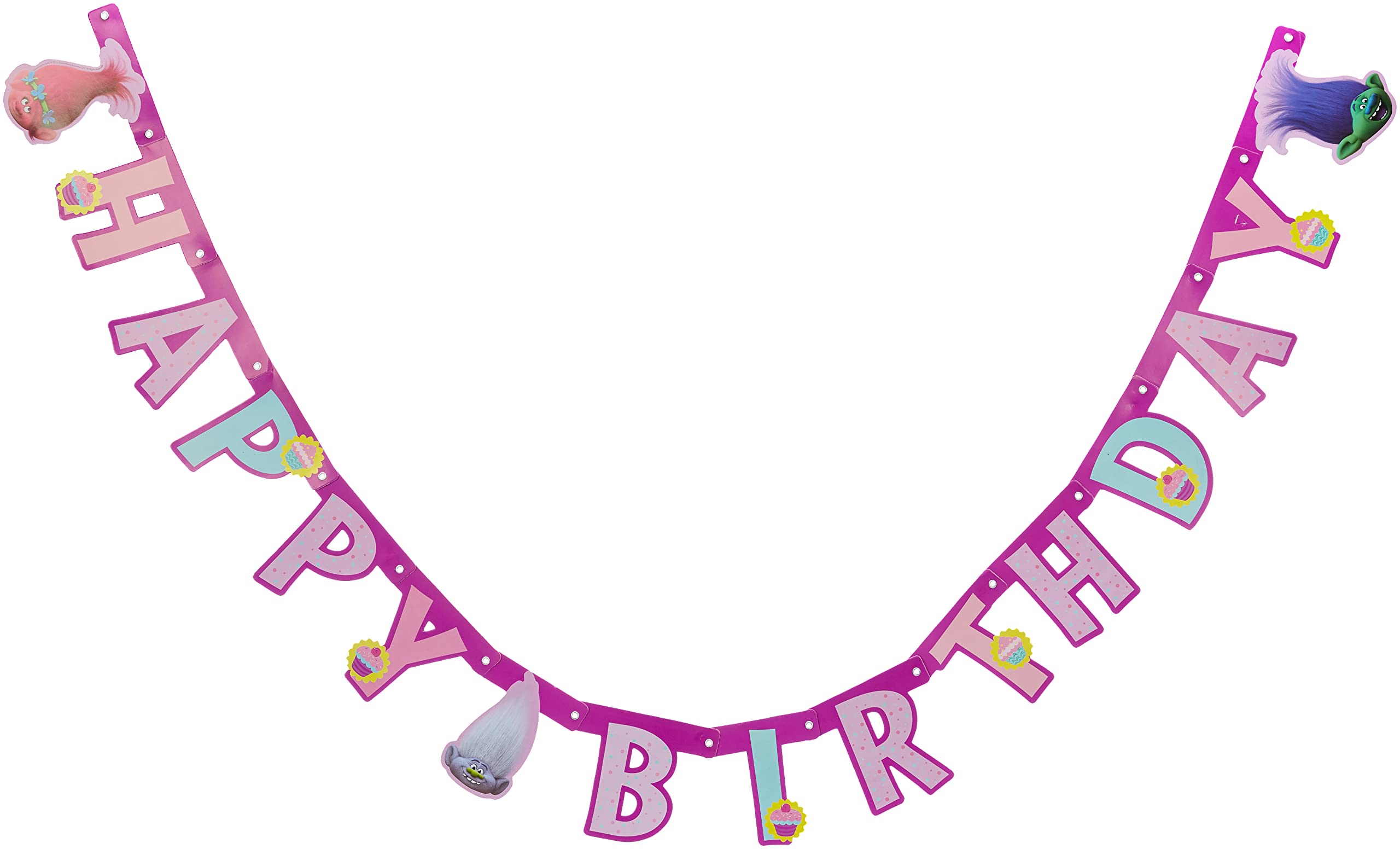 Dreamworks Trolls Happy Birthday Banner