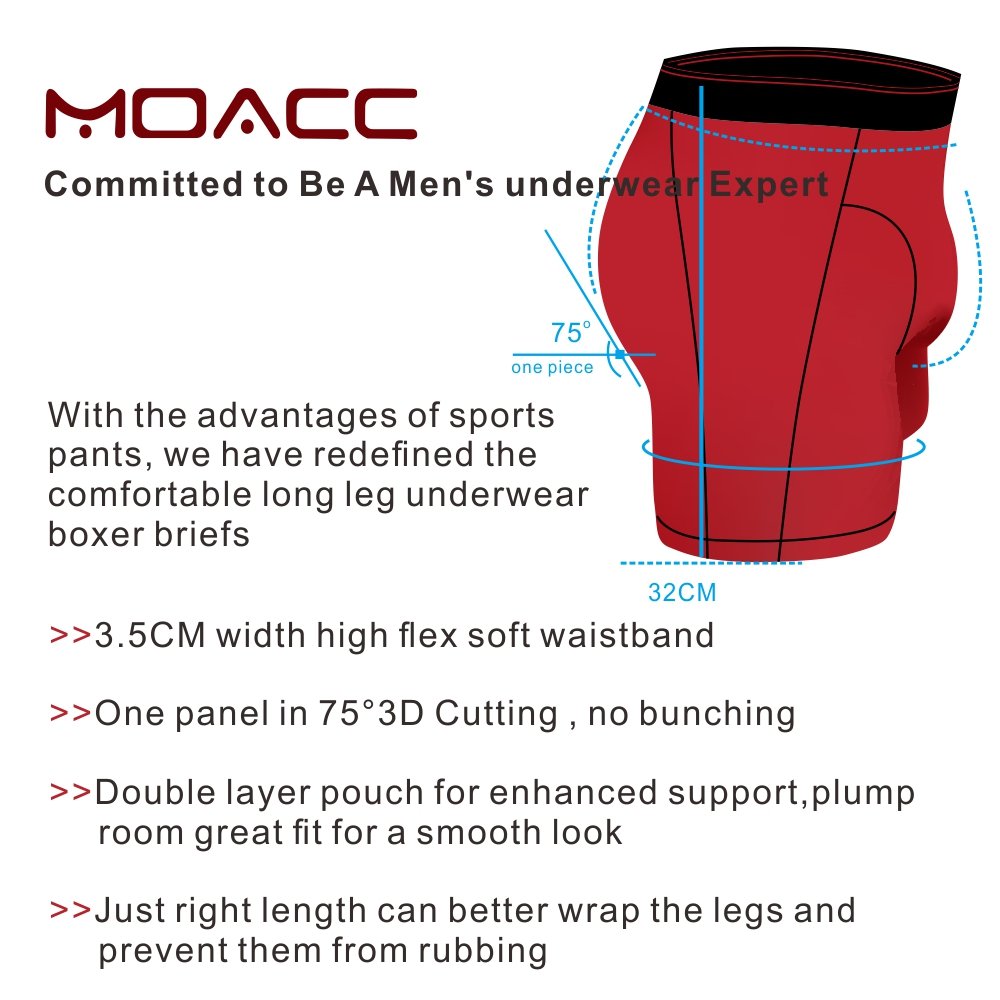 Mens Underwear Breathable Boxer Briefs 4 Pack Soft Cotton Shorts Underware Man No Ride-up Small(Tag Asian XL)