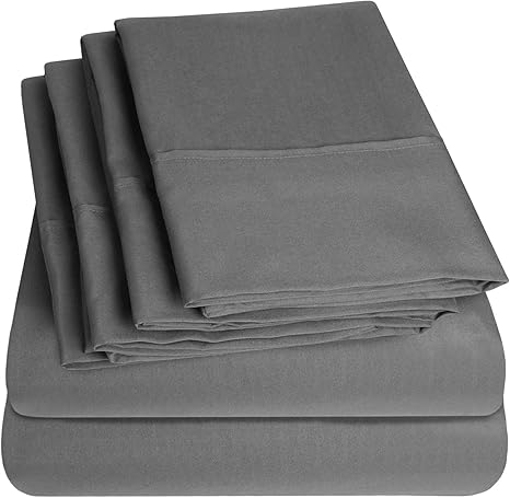 6 Piece Bed Sheets 1500 Thread Count 