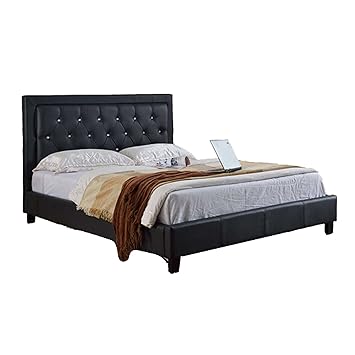 Amazon.com: Milton Greens Stars Stacey PU Platform Bed with 