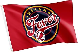 Desert Cactus Indiana Fever Flag Team WNBA 100% Polyester Indoor Outdoor 3x5 feet Flag (Red)