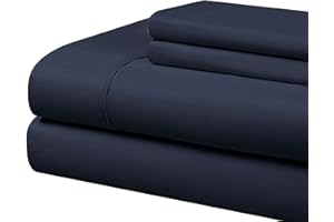 Cathay Home 4 Pieces Classic Sheet Set, Ultra Soft, Breathable, Hypoallergenic, Wrinkle Resistant, Easy Care Bedding Set with