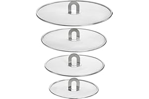 Nicunom 4 Pack Splatter Screen for Frying Pan, 13", 11.5", 10", 8" Stainless Steel Grease Splatter Guard with Fold Flat Knob,