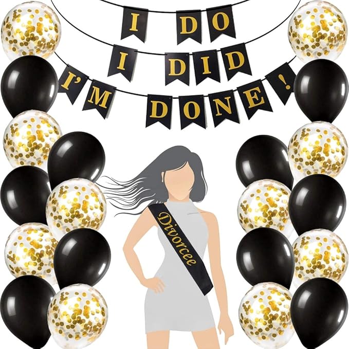 Amazon.com: Divorce Party Decorations Kit | 10 Divorce Photo Booth