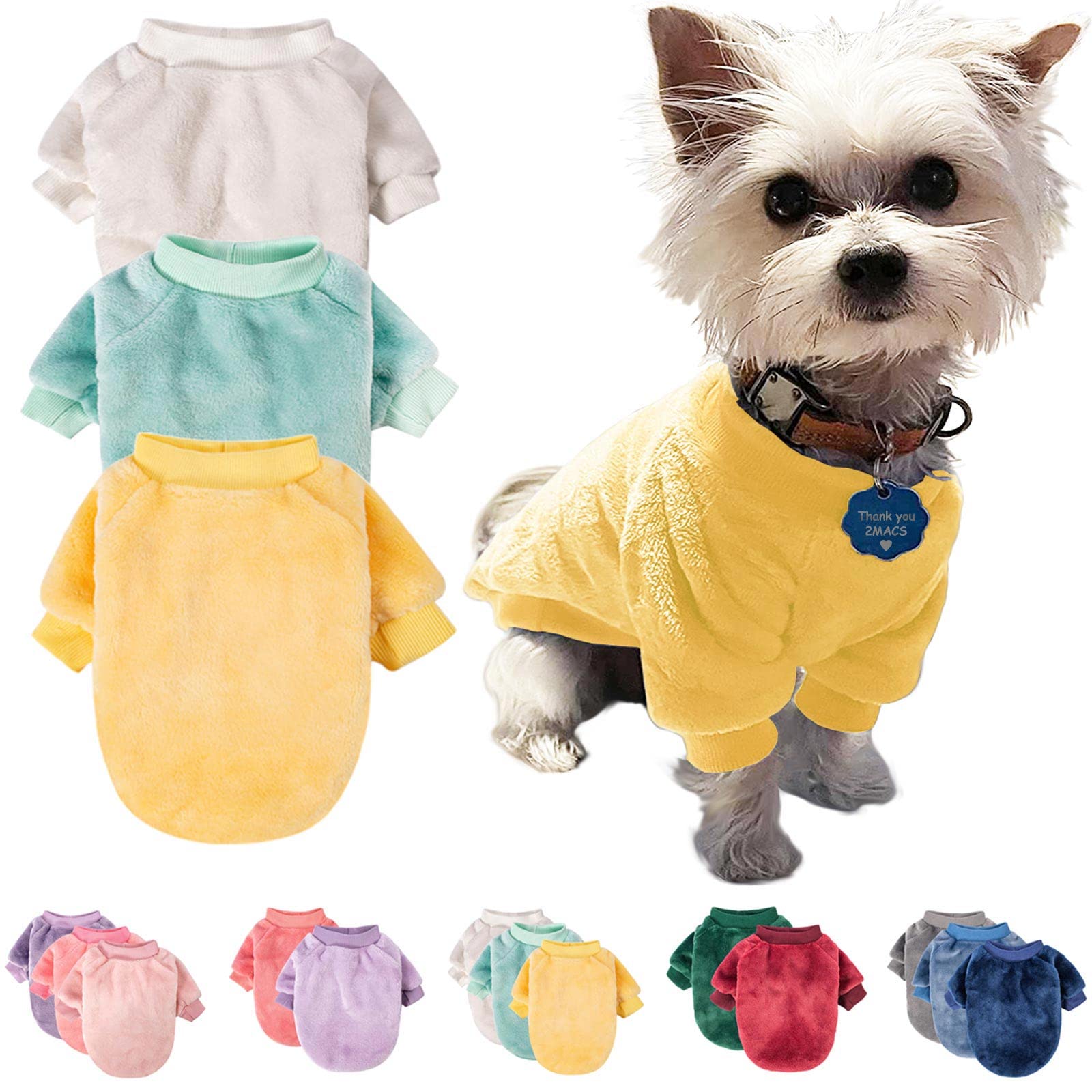 Photo 1 of *ONLY 2* FabriCastle Dog Sweaters, 3-Pack Dog Clothes for Small Dogs Male & Girl, Soft and Warm Pet Coats XXS - XXL, Winter Pet Jackets, Doggy Apparel Costumes Outfits (Large)