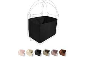 DGAZ Purse Organizer Silky Smooth,Silk,Luxury Handbag Tote in Bag Shapers, Women- Fits picotin18/22Bags (Black, PC22)