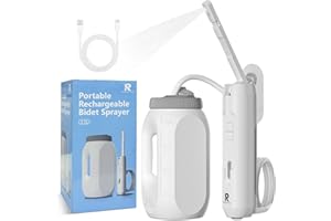 Portable High Pressure Electric Bidet with 2.5L Water Bottle, USB-C Rechargeable Travel Bidet, Waterproof Handheld Sprayer fo